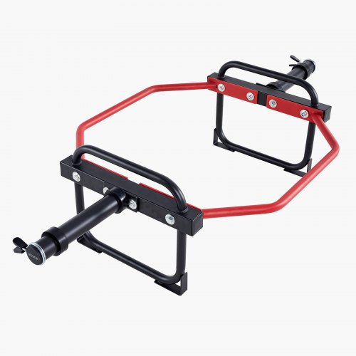 VEVOR Barra Hexagonal, Carga Máxima de 240 kg, Barras para Encogimientos de Hombros, Equipo de Levantamiento de Pesas y Entrenamiento de Fuerza, Gimnasio en Casa para Sentadillas, Rojo y Negro