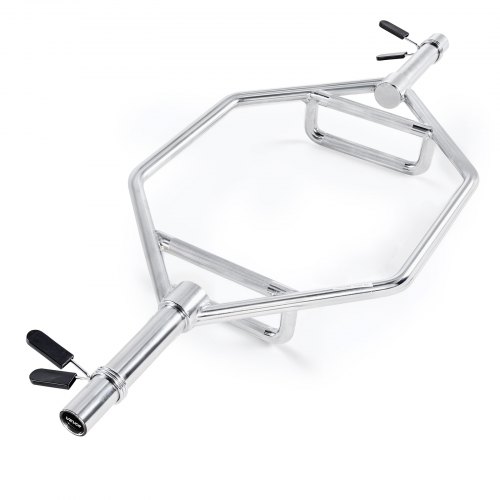 

VEVOR Barra Hexagonal, Capacidad de 360 kg, Barras para Encogimientos de Hombros con Agarres Moleteados, Equipo de Levantamiento de Pesas y Entrenamiento de Fuerza, 1425 x 580 x 147 mm, Plata