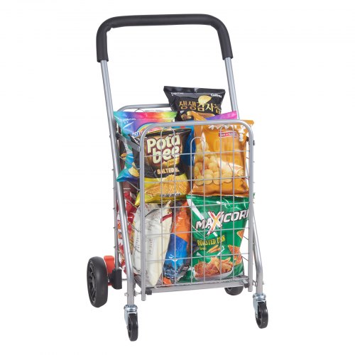 

VEVOR Carrito de compras plegable, carrito de compras con ruedas, 66 libras