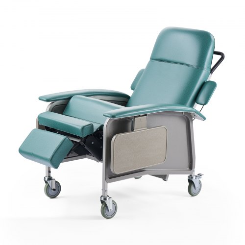 

VEVOR Sillón Reclinable de 4 Posiciones, con 4 Ruedas, Asiento Acolchado Suave y 2 Bandejas para Hospitales, Residencias de Ancianos y Atención Geriátrica, Carga de 113 kg, 940 x 790 x 1280 mm
