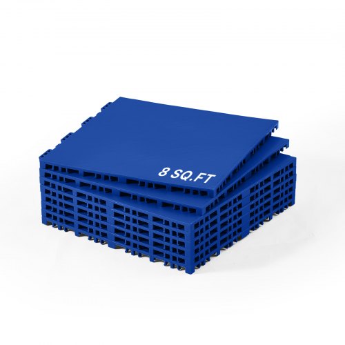 

VEVOR Azulejos de Suelo para Hockey sobre Césped Artificial, 8 Piezas, Superficie de Entrenamiento Versátil Entrelazada, Baldosas para Pista de Baile, (Azul, 8 Pies Cuadrados/Caja), 315 x 315 x 16 mm