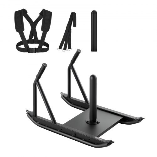 

VEVOR Trineo de Pesas, Trineo de Entrenamiento de Fuerza para Mejorar la Velocidad en Ejercicios Atléticos, Equipo de Fitness con Asa, Compatible con Discos de Pesas 25/51 mm, 745 x 440 x 475 mm