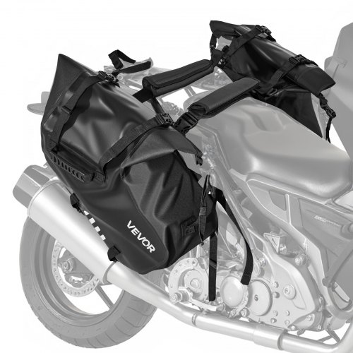 

VEVOR Bolsa Lateral para Sillín de Motocicleta, 14 L x 2, Impermeable, para Equipaje de Motocicleta, Almacenamiento de Equipaje con Correa Inferior, para Deportes al Aire Libre, 455 x 170 x 240 mm