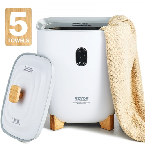 

VEVOR Calentador de Toallas 25 L con Pantalla LED y Columnas Calefactoras en Parte Inferior Calentador de Toallas Inteligente con Temporizador Ajustable para Baño, Manta y Pijama, Apagado Automático