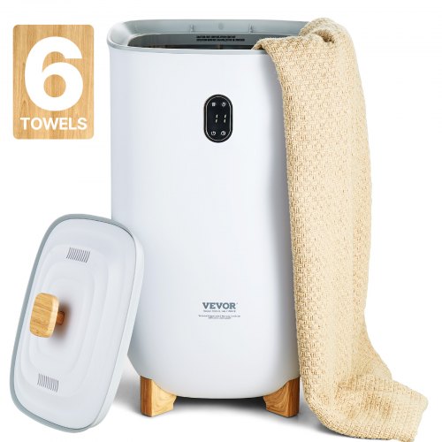 

VEVOR Calentador de Toallas 35 L con Pantalla LED y Función Secado Calentador de Toallas Inteligente con Temporizador Ajustable para Baño, Albornoz, Manta, Pijama, Apagado Automático, Blanco