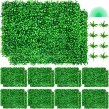 Vevor Hierba Artificial, Panel De Boj De Hiedra Artificial 61 X 40,6 Cm Verde