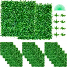 Vevor Hierba Artificial, Panel De Boj De Hiedra Artificial 25,4 X 25,4 Cm Verde