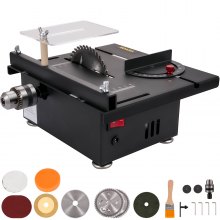 VEVOR Mini Juego de Sierra de Mesa Multifuncional 96 W 10000 r / min Sierras Eléctricas de Escritorio Profundidad de Corte 33 mm Herramienta de Corte de Escritorio Multifuncional para Corte Acrílico