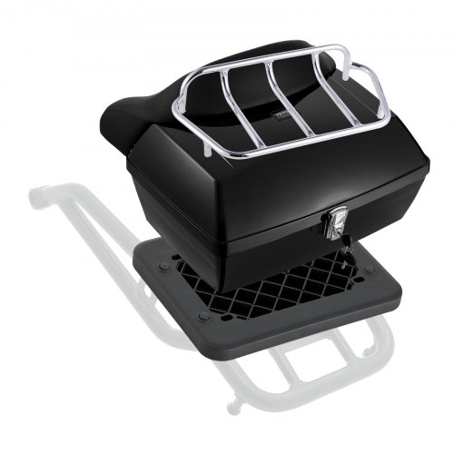 

VEVOR Baúl Portacascos Universal para Motos 48 L Baúl de Moto de Material PP Maleta Portacascos Impermeable y Extraíble con Base de Múltiples Orificios Caja para Motocicleta, 565 x 500 x 380 mm