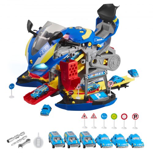 

VEVOR Juguete de Motor de Motocicleta, 25 uds de Mecánica de Motocicletas con Piezas Extraíbles, Luces y Sonidos, Simulación de Conducción y Carreras en Pista, para Niños a Partir de 3 Años, Azul