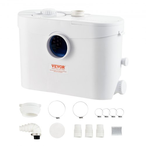 

VEVOR Bomba Maceradora, 700W, Flujo 9600 L/h, Cabezal 10 m, Bomba Maceradora para Eliminación de Aguas Residuales con 3 Entradas de Agua para Inodoro, Sótano, Cocina, Fregadero, Ducha, Bañera