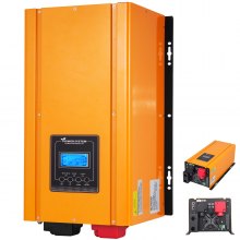 3000W Nominal 9000W Peak Pure Sine Wave Power Inverter DC 12V AC 110V With Battery AC Charger LCD Display Low Frequency Converter