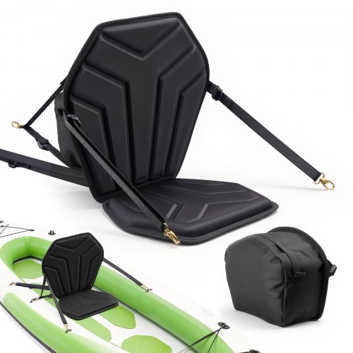 

VEVOR Asiento Acolchado para Kayaks 1 Pieza, Asiento de Canoa con Respaldo Grosor de 31 mm, Cojín de Kayak con Bolsa de Almacenamiento y Correas Ajustables para Bote de Pesca, Tabla de Paddle