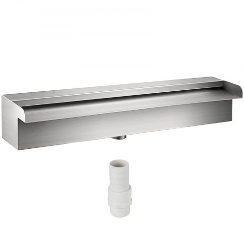 

VEVOR Cascada de Agua de Acero Inoxidable 30 x 11,4 x 7,8 cm Fuente de Cascada Agua Acero Inoxidable Fuente Rectangular para Piscina