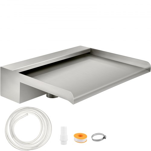 

VEVOR Fuente Rectangular para Piscina Acero Inoxidable Cascadas para Piscinas 30x26x8 cm Fuente de Piscina exterior Flujo de Agua Ancha de 30 cm Cascada de Agua al Aire Libre de Jardín Patio Estanque