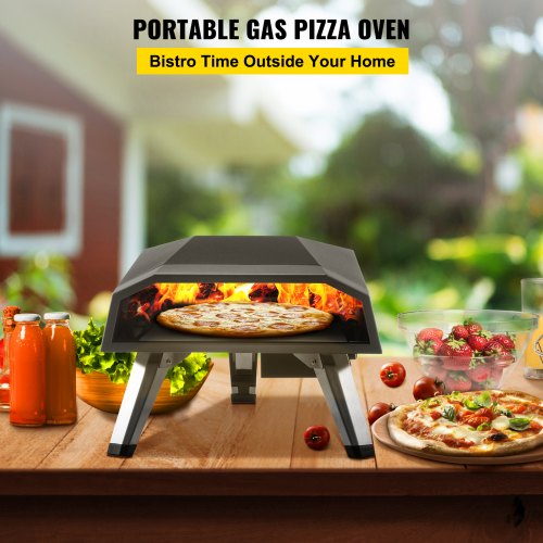 VEVOR VEVOR Horno de Pizza para Exterior a Gas de Acero Inoxidable para 12\