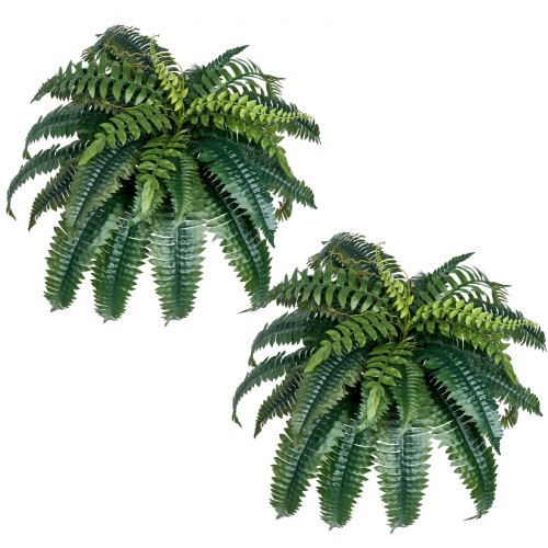 

VEVOR Helechos Artificiales, Diámetro Natural de Extensión: 89-99 cm, Colgantes, Decoración de Pared con 35 Ramas, Helecho Artificial para Hogar y Oficina, Maceta No Incluida, 600 x 250 x 250 mm
