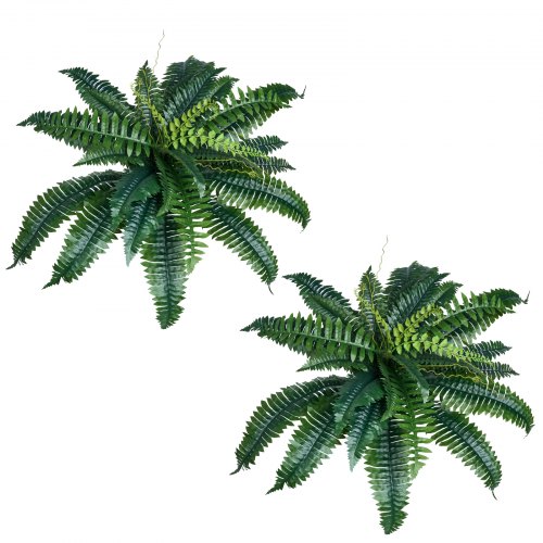 

VEVOR Grandes Helechos de Boston Artificiales Colgantes, Diámetro Natural de 78 a 86 cm, Decoración de Pared con 30 Ramas, para Hogar y Oficina, Maceta no Incluida, 600 x 150 x 150 mm, 2 uds
