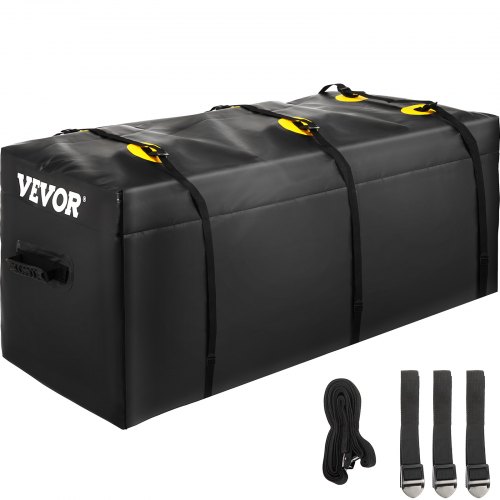 

VEVOR Bolsa de Transporte de Carga 20 Pies Cúbicos, Bolsa de Transporte para Automóvil 59"x24"x24" Bolsa de Carga, Tela de PVC Impermeable 840D, Cremallera de Doble Protección con 7 Correas para Coche