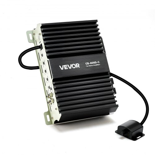 

VEVOR Amplificador Monobloque para Coche 400 W, RMS 1/2/4 Ohmios, Clase D, con Control Remoto de Nivel de Subwoofer, Filtro de Paso Bajo, Refuerzo de Graves, Cambio de Fase y Control de Volumen