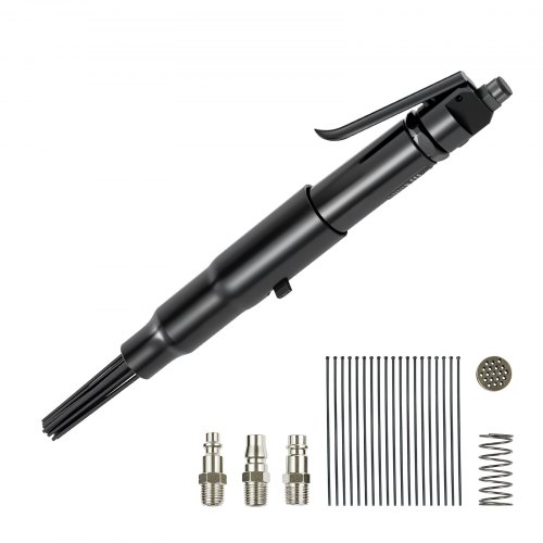 

VEVOR Escarificador de Aguja de Aire de 3400 BPM para Eliminar Pintura Oxidada con Ajuste de 3 Velocidades, 19 Agujas Endurecidas, 3 Conectores de Boquilla de Aire, Compacto, con Agarre Ergonómico