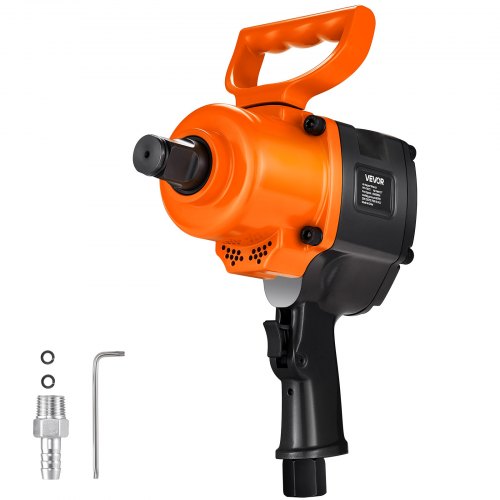 

VEVOR Llave de Impacto Neumática de Doble Martillo, Par de Giro Inverso Máximo 1626 Nm, Ajuste de 6 Velocidades, 4600 RPM, para Mantenimiento Automotriz de Alta Resistencia, 245 x 275 x 105 mm