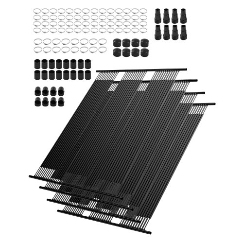 

VEVOR Calentador Solar para Piscinas Sistema de Calefacción para Piscina de HDPE Panel Solar Universal Aumenta la Temperatura del Agua para Piscinas Elevadas y Enterradas 4 Piezas 1235 x 3100 mm