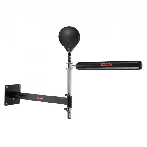 

VEVOR Barra Giratoria de Boxeo Montada en Pared 735 x 230 x 175 mm Barra Giratoria con Pelota de Boxeo Entrenador de Velocidad de Boxeo Ajustable Barra de Boxeo Reflejo con Guantes para Fitness, Negro