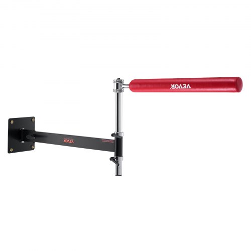 

VEVOR Barra de Reflejo de Boxeo para Montaje en Pared 725x200x470 mm Barra Giratoria de Boxeo Con guantes Equipo De Entrenamiento para Entrenamiento de Boxeo, Alivio del Estrés, Fitness, Negro y Rojo