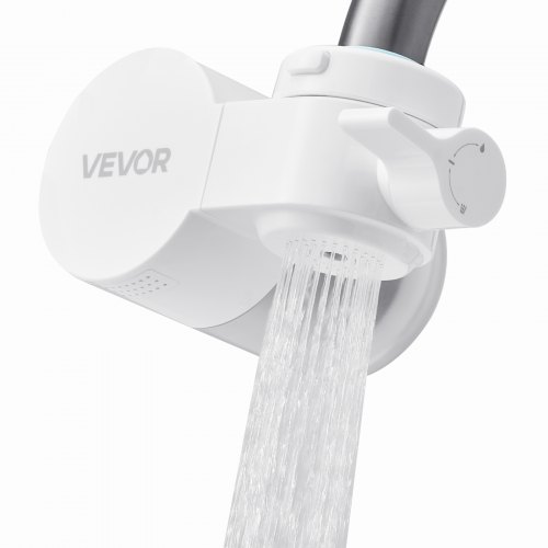 

VEVOR Filtro de Agua para Grifo Purificador de Agua Horizontal 1 Filtro, Blanco