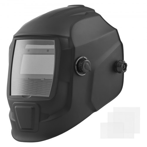 

VEVOR Casco de Soldadura, con Oscurecimiento Automático Solar, Color Verdadero, Visión Amplia, 93 x 42,9 mm, con 2 Sensores Arco, Tono DIN 4/9-13, a Soldadura TIG, MIG y Arco, Amolado, Negro Mate