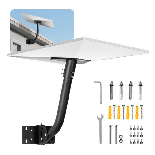 

VEVOR Soporte de Starlink Gen 3, Kit de Montaje en Pared con Ángulo Ajustable, Adaptador de Poste Starlink Largo de Acero Resistente, Compatible con Gen3 y V3, Fácil de Montar, Color Negro