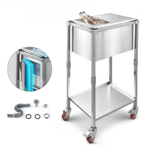 

VEVOR Nevera Portátil con Ruedas de 28 L para Exteriores 510 x 360 x 970 mm