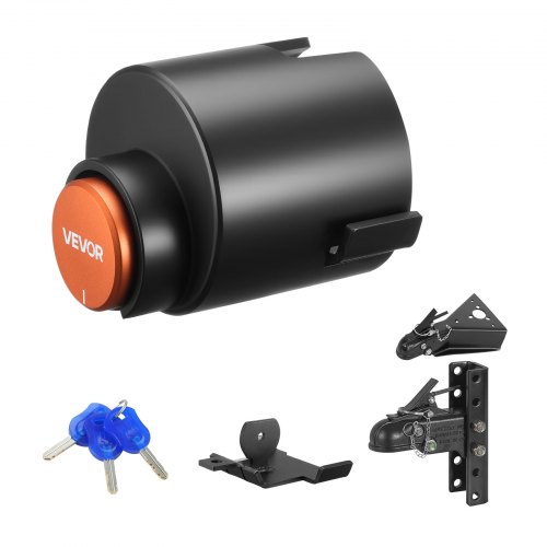 

VEVOR Bloqueo de Enganche de Remolque Compatible con Acopladores de Bola de fundición de 58,6 mm con 3 Llaves Candado para Enganche Resistente a Palancas y Corrosión para Remolques de RV, Barcos