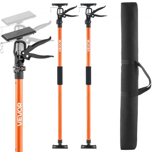 

VEVOR Barra de Soporte para Elevador de Armarios, 2 Piezas, Ajustable 116-290 cm, Varilla Telescópica Rápida Liviana de Acero, Carga de 70 kg para Instalar Armarios y Levantar Paneles de Yeso