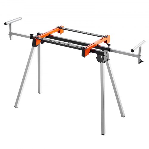 

VEVOR Soporte para Sierra Ingletadora Carga 136,1kg Altura y Longitud Ajustables