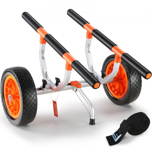 

VEVOR Carrito de Kayak de Alta Resistencia Carga de 204 kg Carro de Transporte desmontable para Canoas con Ruedas de 30,5 cm Pie de Apoyo Antideslizante y Correa de Amarre para Kayaks Canoas Botes