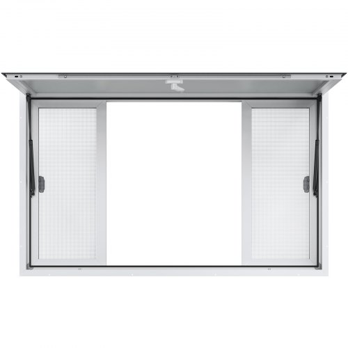 

VEVOR Ventana de concesión de 60 x 36 pulgadas, ventana de servicio de camión de alimentos de aleación de aluminio con 4 ventanas corredizas horizontales y puerta de toldo y gancho de arrastre, ventana de servicio de hasta 85 grados para remolque de conce