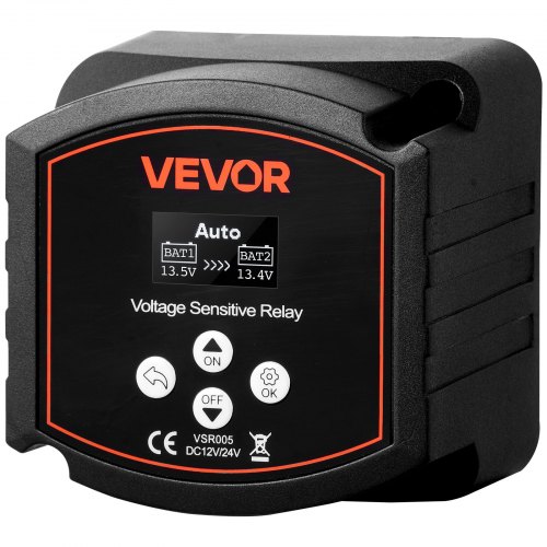 

VEVOR Aislador de Batería Dual de 12 V y 300 A, con Pantalla LCD, para Baterías de Litio y Plomo-Ácido, para Automóviles, Camiones, Autocaravanas, UTV, ATV y Embarcaciones, 90 x 90 x 80 mm, Negro