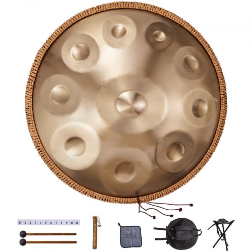 

VEVOR Tambor de Mano 55cm 10 Notas Instrumento de Percusión en D Menor con Mazos