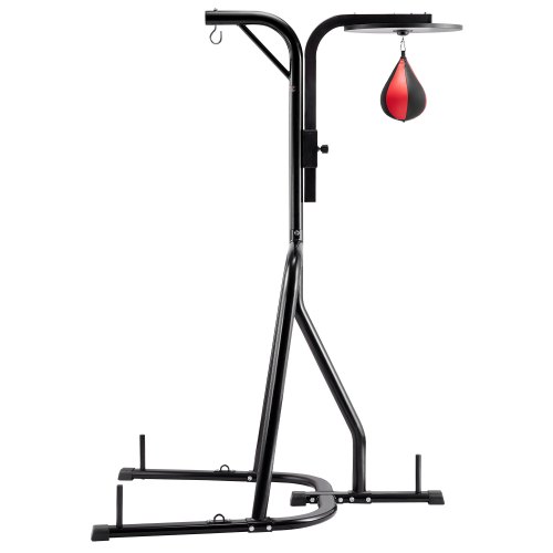

VEVOR Soporte para Saco de Boxeo 2 en 1 Marco de Acero 143x126x214 cm, Negro