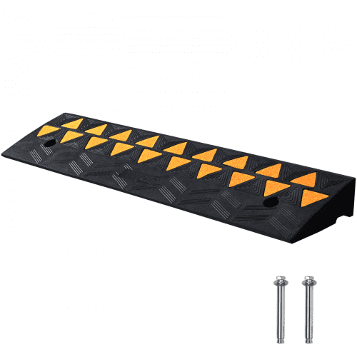 

VEVOR Rampa de Goma para Aceras 100 x 25 x 9,4 cm Rampa de Entrada para Aceras Rampa de Goma Resistente 15 T para Carretillas Elevadoras, Camiones, Automóviles, Sillas de Ruedas, Bicicletas
