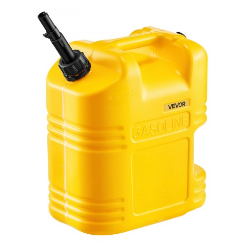 VEVOR Bidón de Gasolina 19 L, Tanque de Combustible de HDPE y PP, con Pico y Escala, Caudal Máximo de 15 L/min, a Prueba de Fugas, para la Mayoría de Autos, Motocicletas, ATV, UTV, Amarillo, 1 Pieza