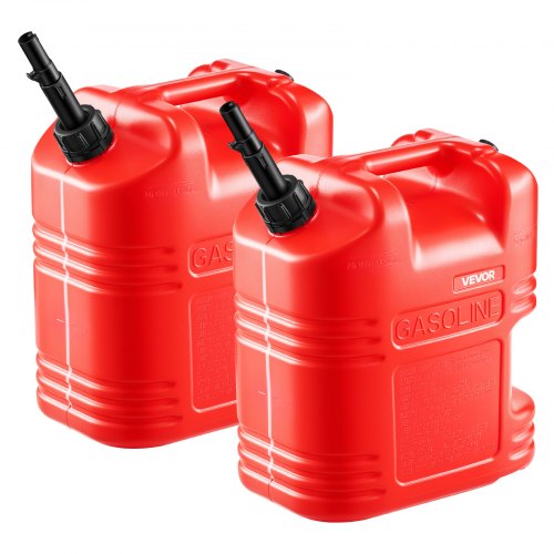 

VEVOR Bidón de Gasolina de 19 L, Tanque de Combustible de HDPE y PP, con Pico y Escala, Caudal Máximo de 15 L/min, a Prueba de Fugas, para la Mayoría de Autos, Motocicletas, ATV, UTV, Rojo, 2 Piezas