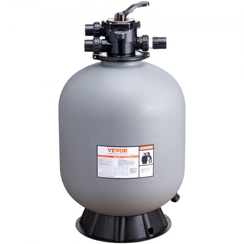 

VEVOR Filtro de arena, 24 pulgadas, caudal de hasta 65 GPM, sistema de filtro de arena para piscina sobre el suelo con válvula multipuerto de 7 vías, retrolavado, enjuague, recirculación, residuos