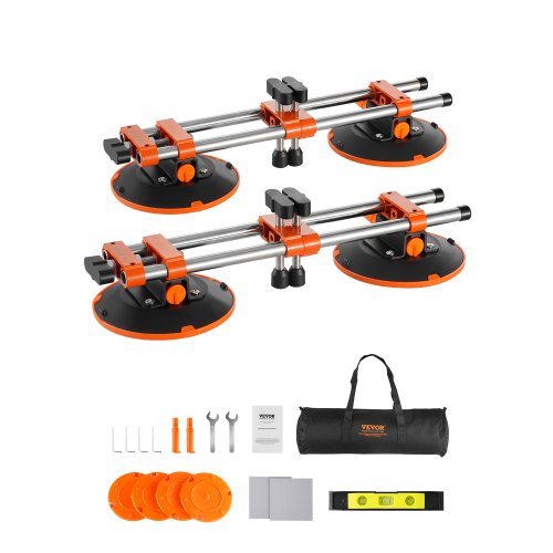 

VEVOR 2 PCS Herramientas para Unir Juntas de Granito con Ventosas de 152 mm y Bolsa de Herramientas Herramienta para Nivelar Juntas para Instalar Encimeras de Baldosas, Piedra y Losas de Mármol