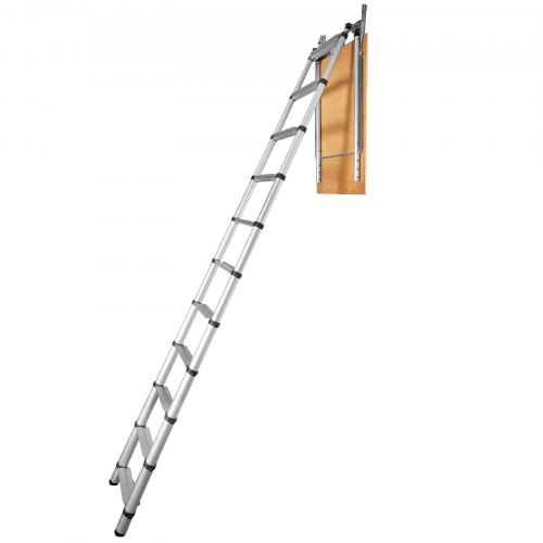 

VEVOR Escalera Telescópica Plegable de Aluminio para Ático 600 x 1000 mm Capacidad de Carga de 158,8 kg Extensión Multiusos Ligera y Portátil Altura de Instalación 3-3,2 m para Ático, Oficina, Hogar