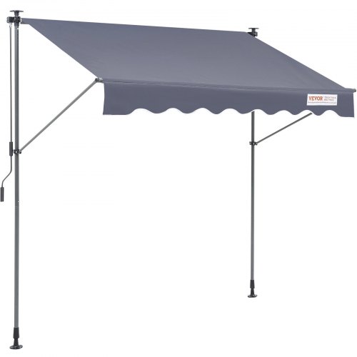 

VEVOR Toldo Retráctil de 3 x 1,2 m, Toldo Manual para Terraza Altura Ajustable, Resistente al Viento y a los Rayos UV, con Cortina Parasol de 1 m y Manivela para Terraza, Patio Trasero, Jardín, Balcón