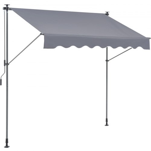 

VEVOR Toldo Retráctil de 2 x 1,2 m, Toldo Manual para Terraza Altura Ajustable, Resistente al Viento y a los Rayos UV, con Cortina Parasol de 1 m y Manivela para Terraza, Patio Trasero, Jardín, Balcón