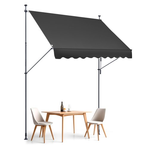 

VEVOR Toldo Retráctil Manual Parasol 2,5x1,2 m con Manivela para Balcón Terraza